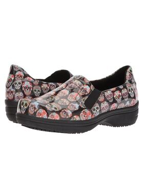 NWOT WOMENS BIND HEALTH CARE PROFESSIONAL SHOE SIZE 6 BLACK / BRIGHT MUL DO
